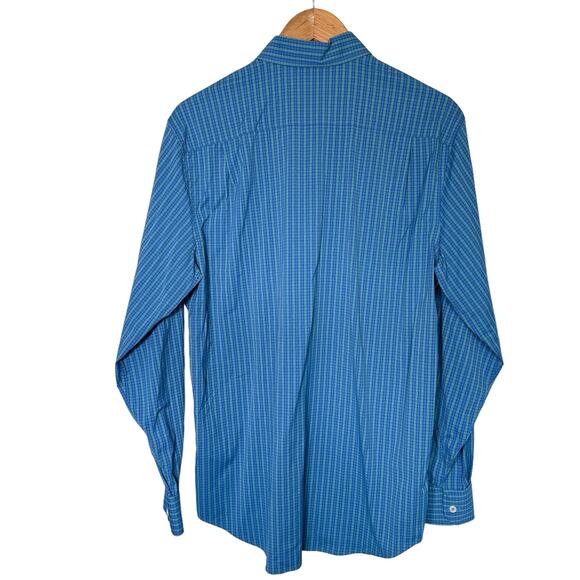 Southern Tide Intercoastal Plaid Long Sleeve Button Down Dress Shirt Blue Medium - Picture 2 of 14